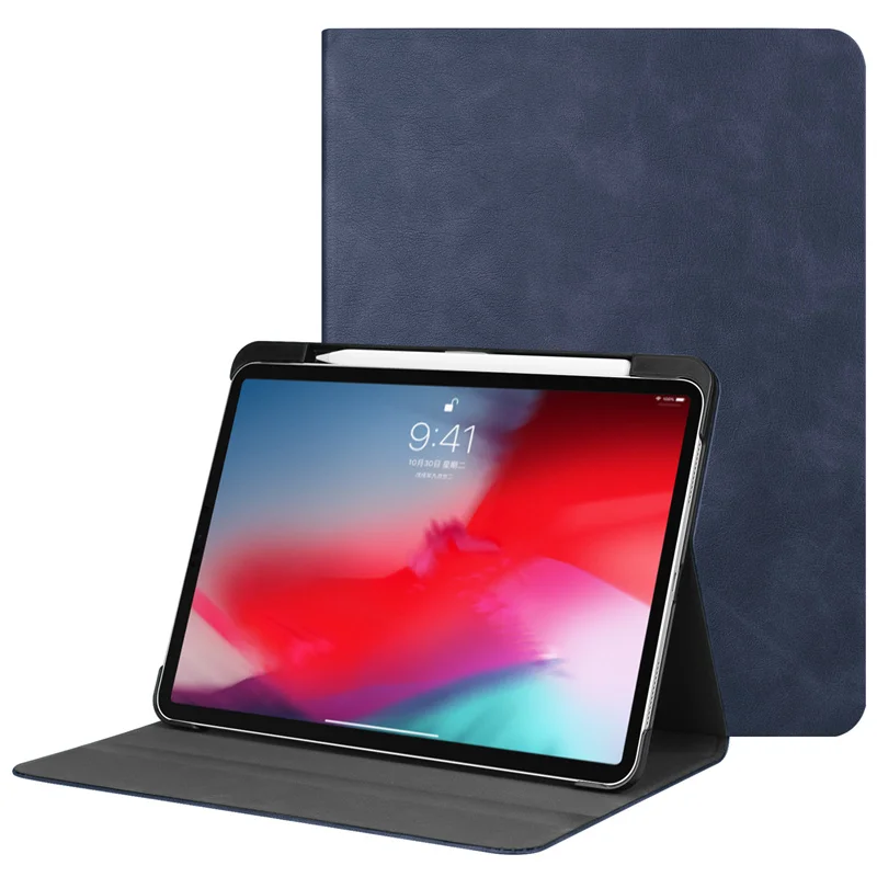 Чехол для нового IPad Pro 11 из искусственной кожи, умный чехол, чехол для IPad Pro 11 дюймов, винтажный кожаный чехол с функцией автоматического сна