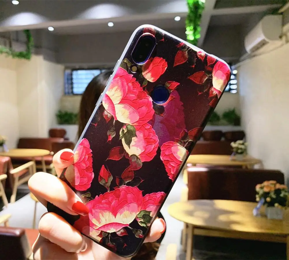 Чехол для Xiaomi Redmi Note 7 с горячим HD узором мягкий силиконовый чехол из ТПУ Pro цветком