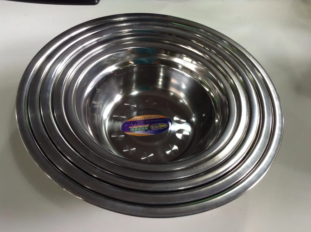 Миска суповая из нержавеющей стали металлические немагнитные кастрюли миска для