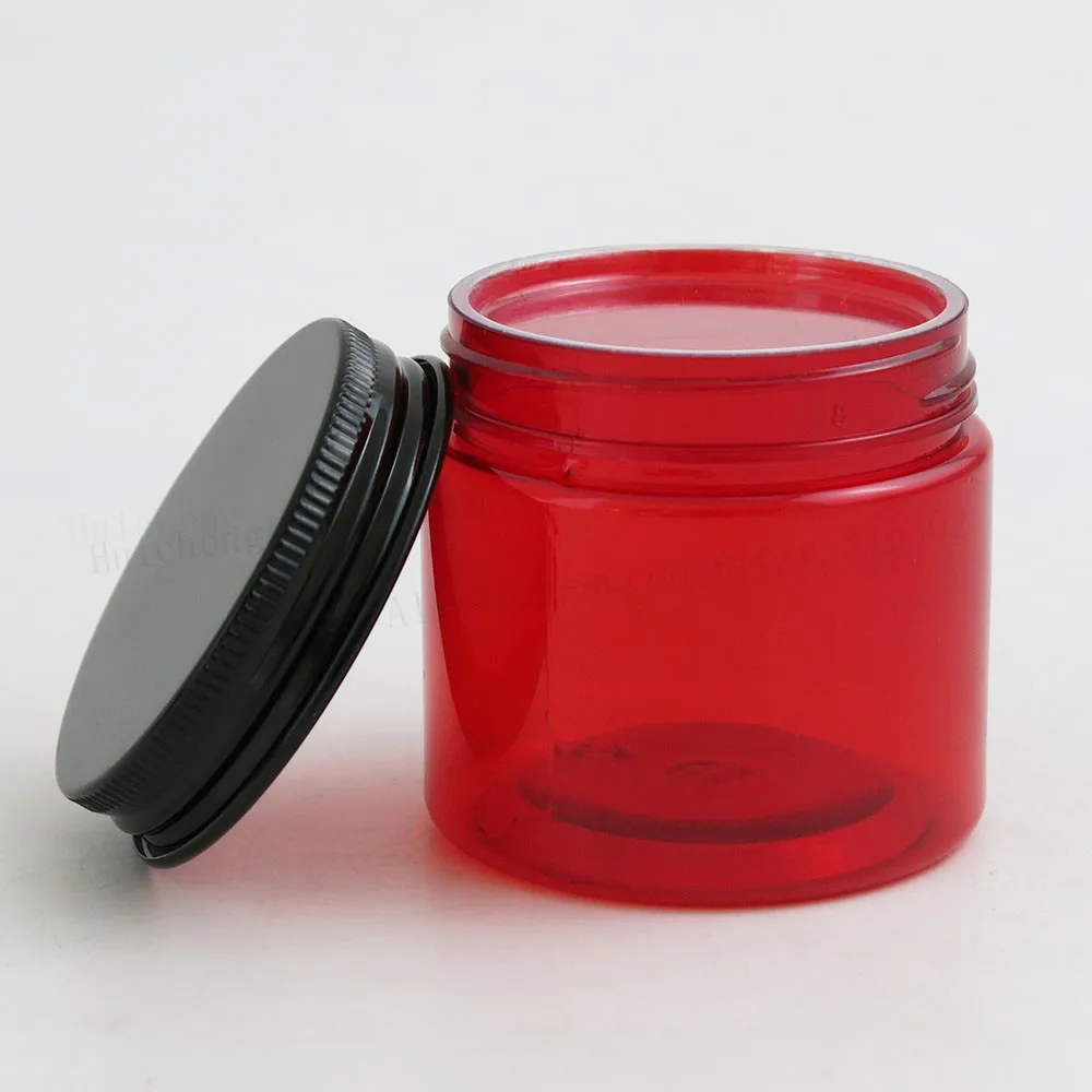 24 x путешествия 60 г красный ПЭТ Крем Косметические Контейнеры банка 60cc 2oz Пустой