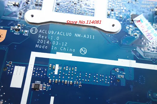 ACLU9 / ACLU0 NM-A311 подходит для материнской платы Lenovo G50-30 (N2830 N2840 CPU бортовой) идеальный