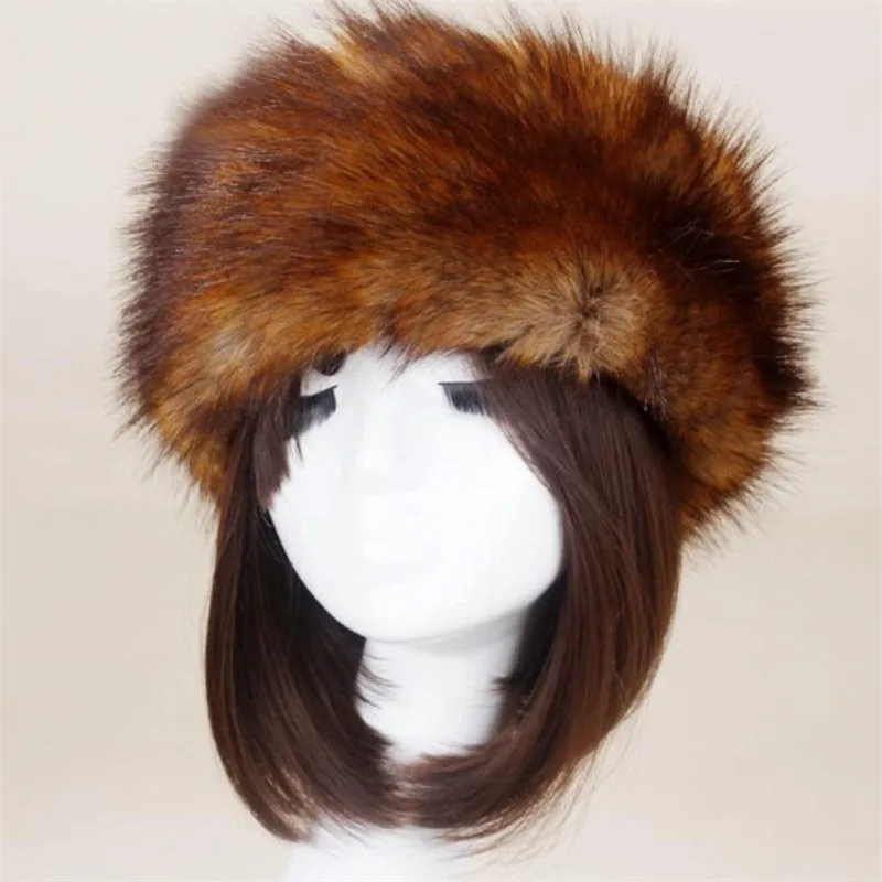 Женские шапки 2016 Женская Русская Шапка Из Искусственного лисьего меха головной