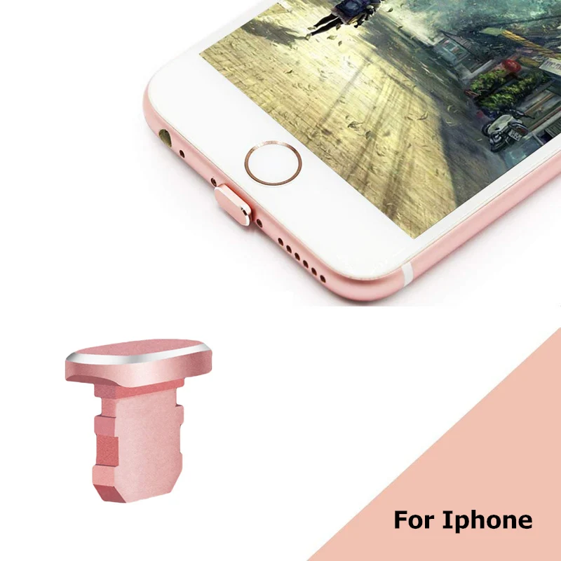 5 шт. алюминиевые противопылевые Заглушки для зарядки iPhone Xs Max XR X 8 Plus 7