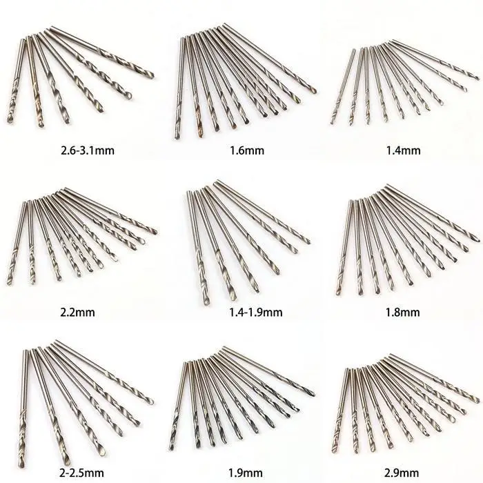High Speed Steel Straight Shank Twist Hand Drill Bits Silver Set | Инструменты