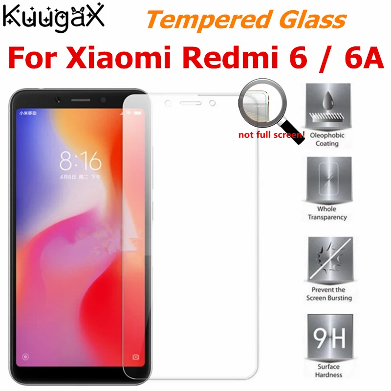 Закаленное стекло для xiaomi redmi 6A 6 A redmi6A защитный чехол смартфона подходит