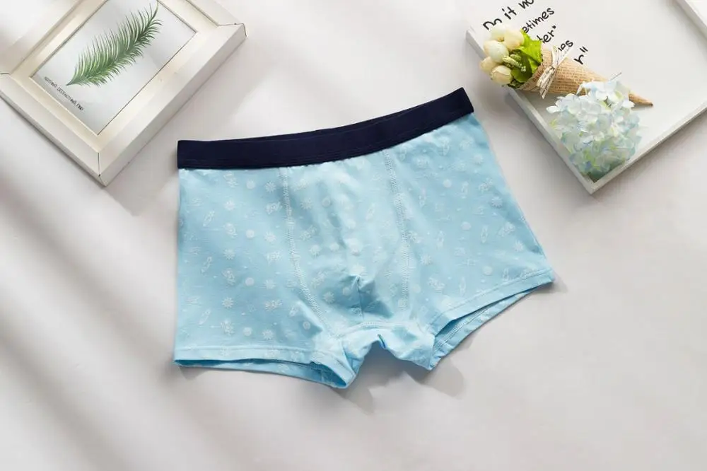 3 шт./лот органическое хлопковое нижнее белье для мальчиков однотонные детские