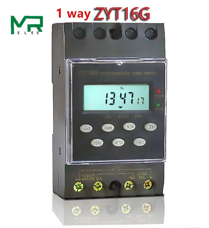 ZYT16G-1a английская версия, Еженедельный 7 дней программируемый цифровой таймер реле управление Программируемый таймер 220 В