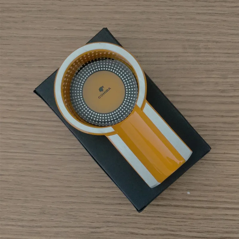 COHIBA мини титановый сплав для путешествий Три цвета пепельница сигар 1 Подставка |