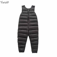 ywstt childrens down jacket pants baby boys outside crotch strap winter girls kids trousers thick down vest windproof