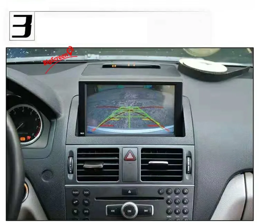 Восьмиядерный CD dvd-плеер 2 Din стерео Android 9,0 автомобильный Радио для mecherdes Benz C-W204 2007-2011 gps-навигация Авторадио головное устройство