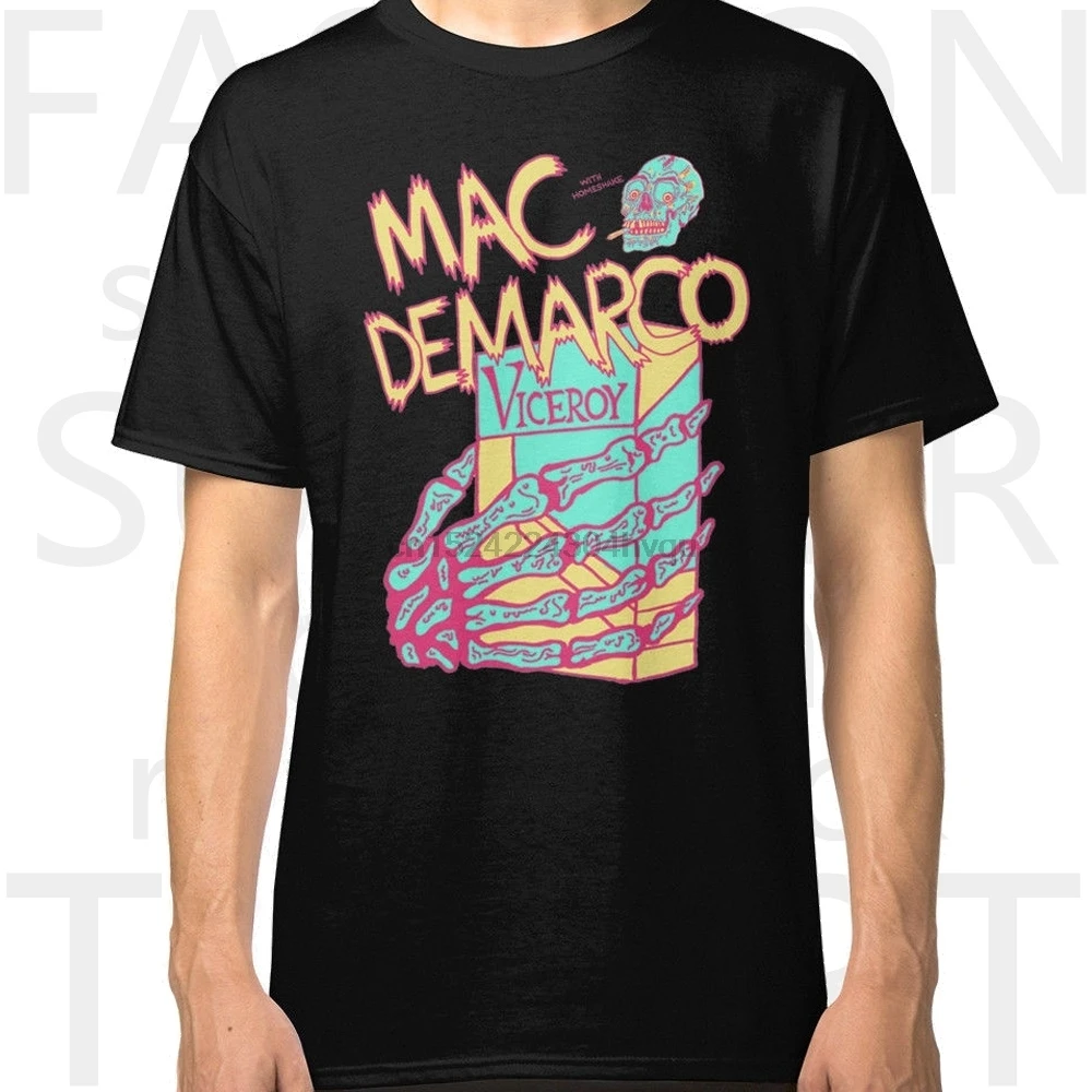 Классическая черная футболка Mac Demarco Viceroy, мужская повседневная хлопковая Футболка с круглым вырезом и короткими рукавами, Женская Мужская футболка