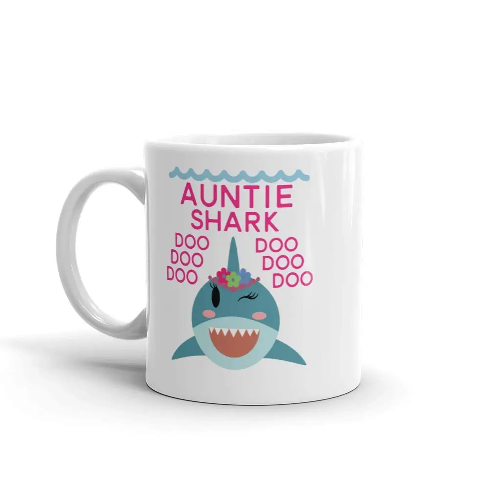 Кофейная кружка Mommy Shark Doo doo для мам подарок мамы на день рождения 11 унций Белый |