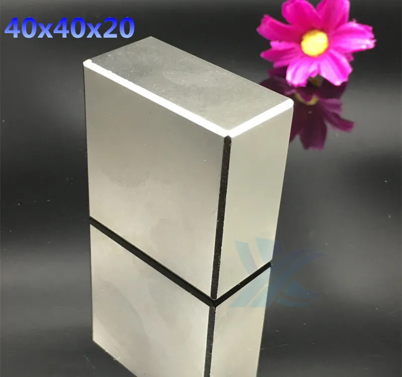 Неодимовый магнит 40x40x20 редкоземельный супермощный блок постоянный сварочный