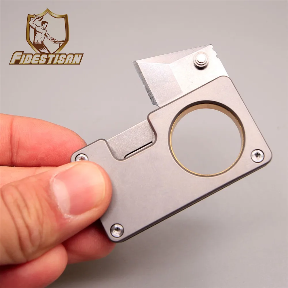 Открытый небольшой Titanium EDC карманный инструмент нескольких Кемпинг нож кольцо