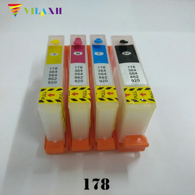 Многоразовый чернильный картридж vilaxh для HP 178 HP178 Deskjet 3070A 3520 Photosmart 7515 B109a B109n B110a Plus