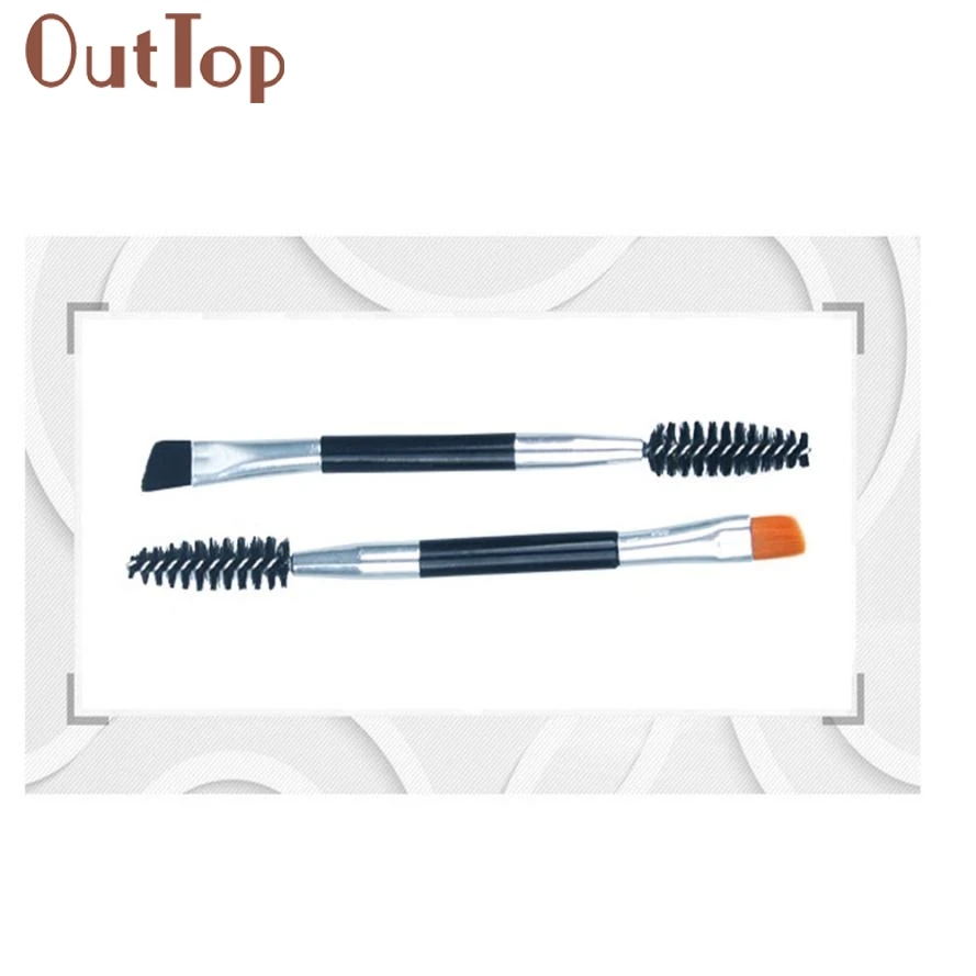 2019 Newly 1PC Makeup brush Double-headed Inclined Eyebrow Brush Eyelashes Volume Tool Freeshipping 30p1221 | Красота и здоровье