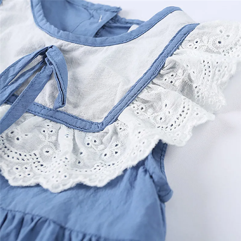 

girls clothes Toddler Kids Baby Girls Solid Lace Ruffled Bow Princess Casual Dress Sundress vestido robe fille #4j22