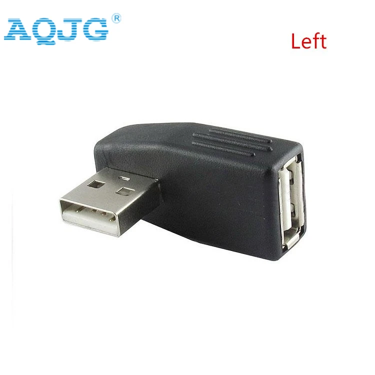 Адаптер угловой для ноутбука компьютера 90 градусов разъем а папа Мама влево и