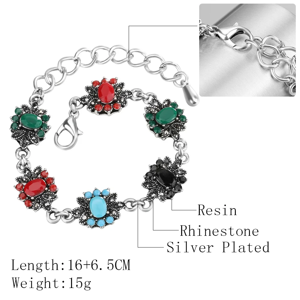 Женский винтажный браслет Kinel с цветами из кристаллов|bangles for women|bohemian braceletbracelet
