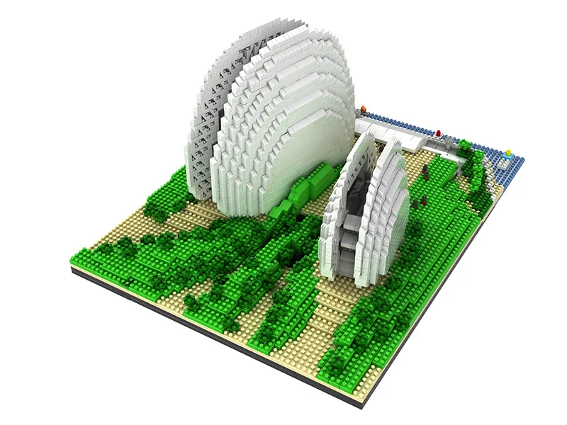 

Mini World Architecture Sydney Opera House Shell Block Set 3D Educational Building Brick Toy For Kids with Manual