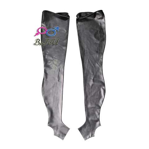 Латексные длинные чулки бесшовные чулочно-носочные изделия унисекс носки для косплея сохраняющие тепло сексуальный костюм