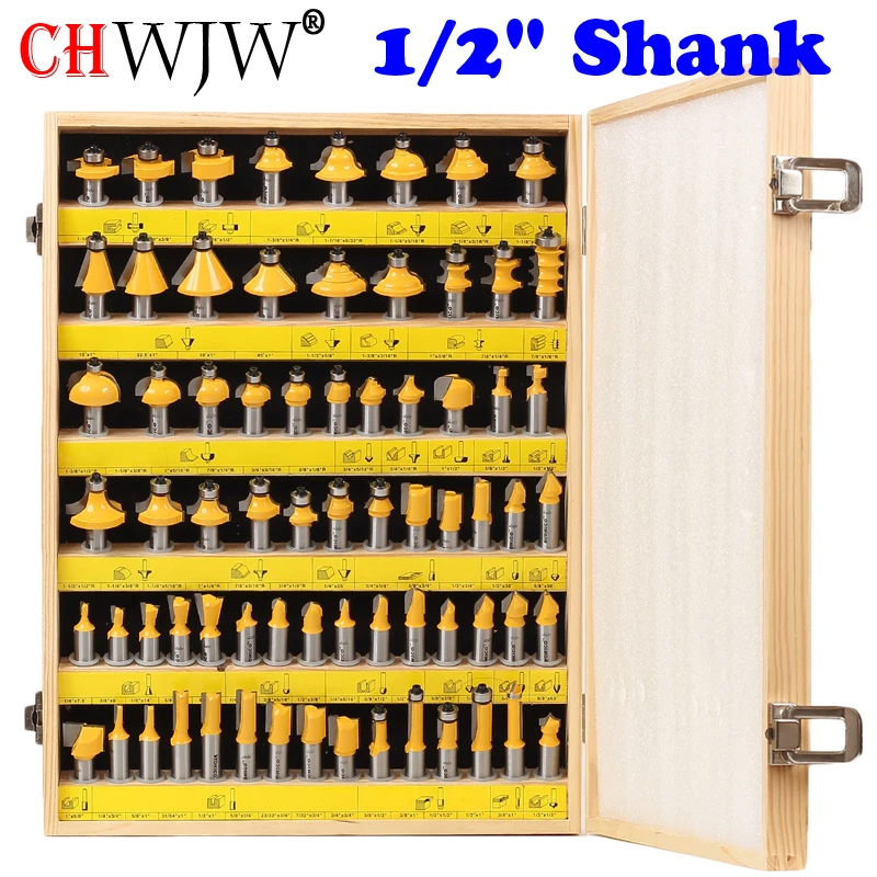 1/2 &quotхвостовик 70 бит Профессиональный C3 Карбид Маршрутизатор Набор CHWJW 17702|Фреза|