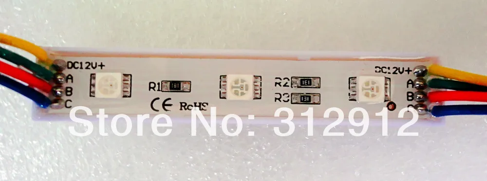 

20pcs DC12V 5050 LED RGB dump module;IP67 rated;0.72W;high brighness