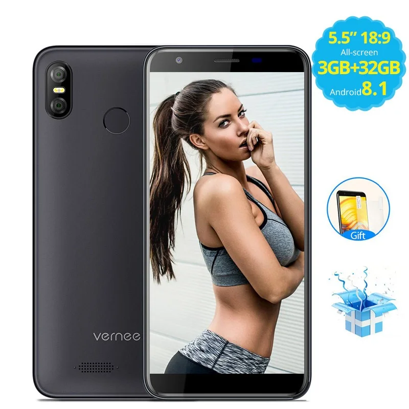 Смартфон Vernee M3 MTK6739 с четырехъядерным процессором Face ID 5 дюйма 3 ГБ 32 мобильный