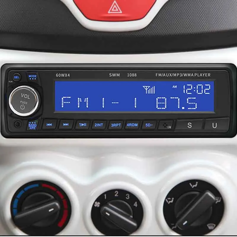 Большой ЖК экран 60 Вт * 4 магнитола с Bluetooth стерео аудио MP3 радио плеер AUX IN SD DC 12 В USB