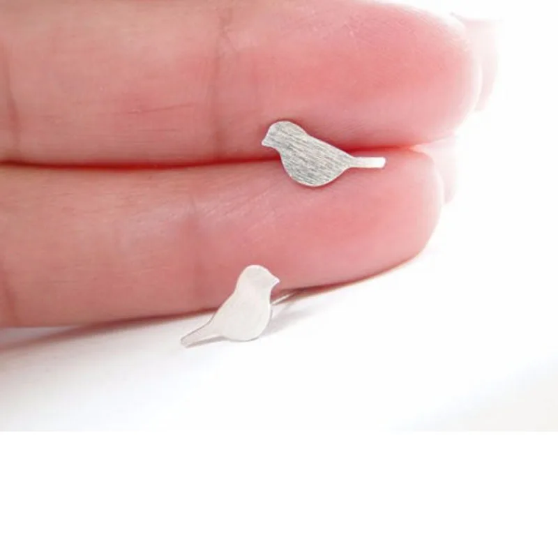 Серьги гвоздики в виде птиц золотистые/Серебристые/розовые/золотистые|ear studs|earrings