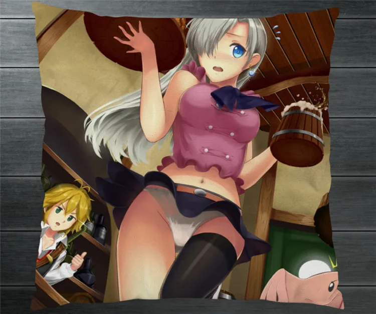 Аниме семь смертных грехов Meliodas две стороны 40x40 см Наволочки Подушка Чехол для
