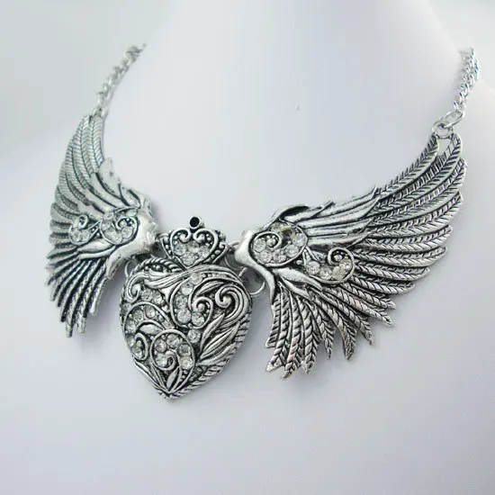 Ретро с двойной короной Русалочки в виде сердца серебряным покрытием прозрачные