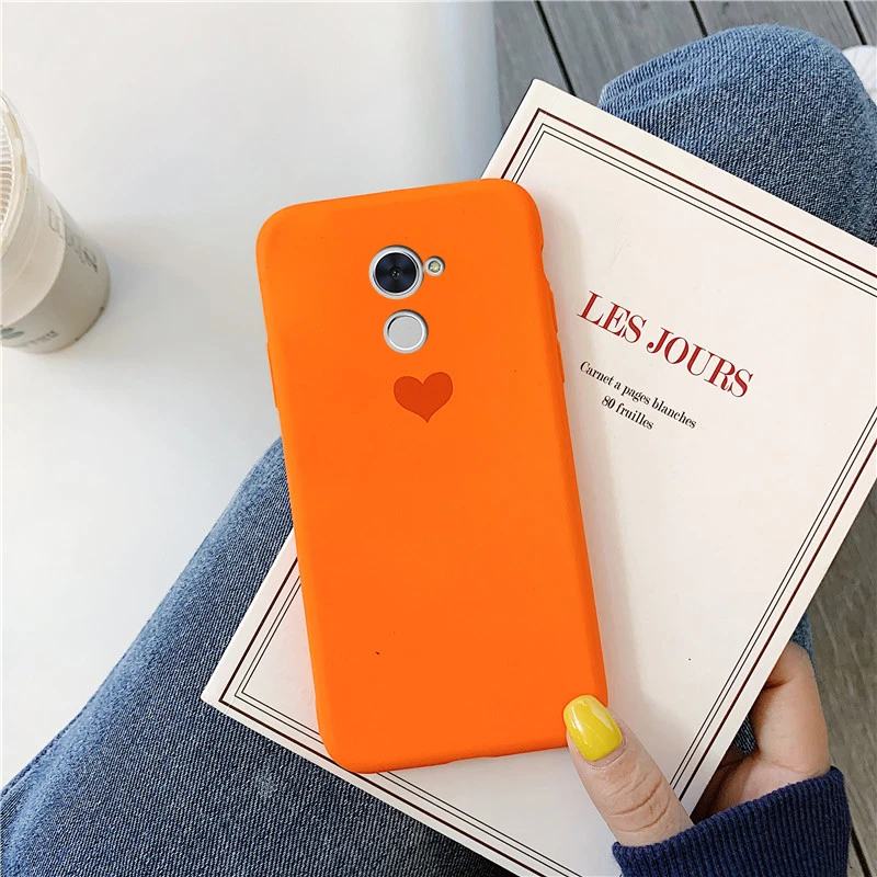 Матовые однотонные Чехлы Макарон с сердечками зеленые чехлы для Huawei P30 P20 Pro P10 Plus P9