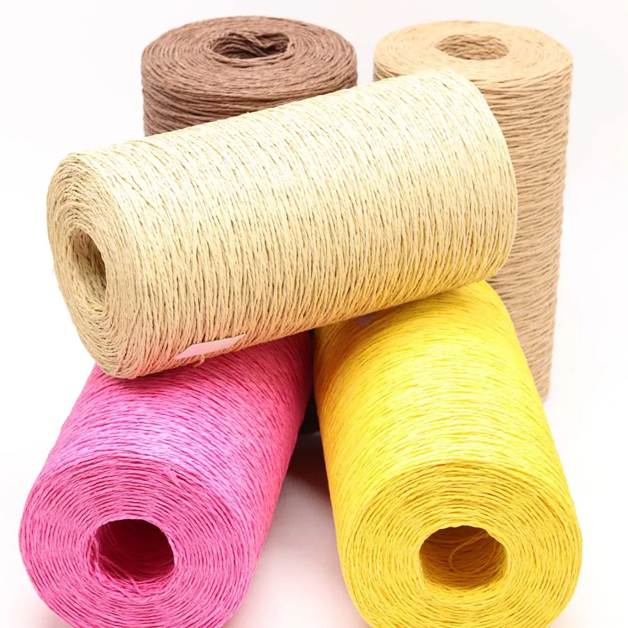 500 г/лот рафия соломенная пряжа для вязания крючком самостоятельного летняя