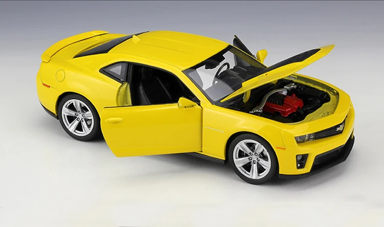WELLY 1:24 Chevrolet Camaro ZL1 спортивный автомобиль литая под давлением модель красный автомобиль игрушка для детей подарки игрушки оригинальная коробка