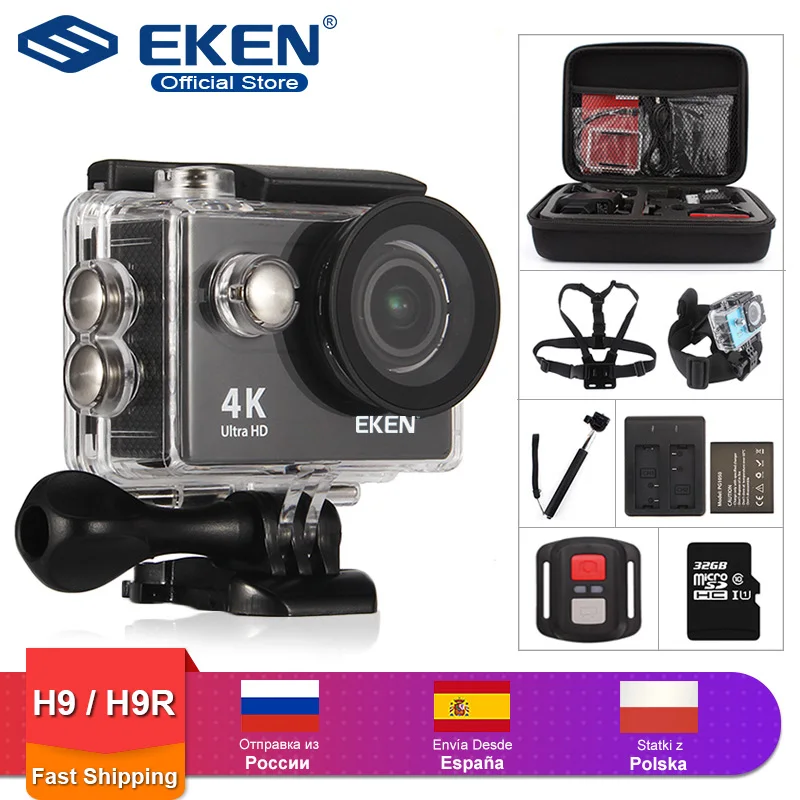 EKEN H9R / H9 Экшн камера Ultra HD 4K 25fps WiFi 2 0 &quot170D подводный водонепроницаемый шлем видео