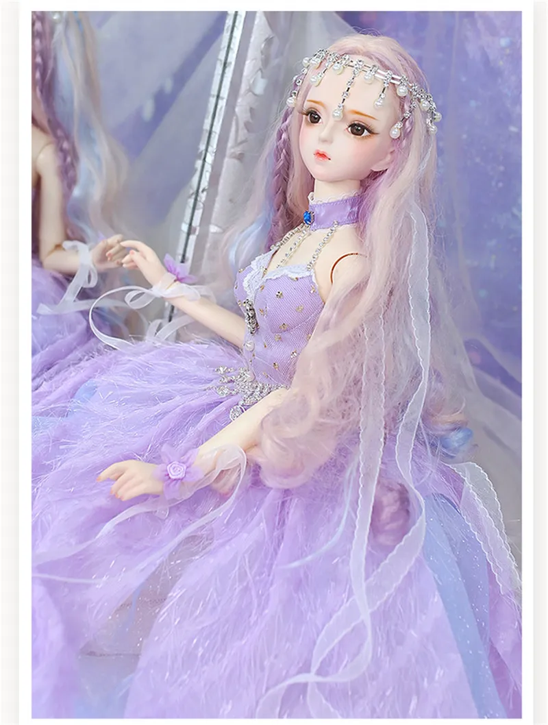 1/3 BJD Blyth кукла механическое уплотнение тела с макияжем, в том числе волосы, глаза, одежда 62 см высота девочки ледник