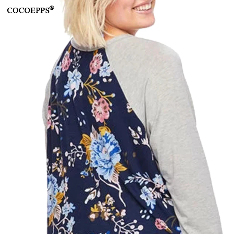 Женская футболка с цветочным принтом размеры до 6XL|Футболки| |