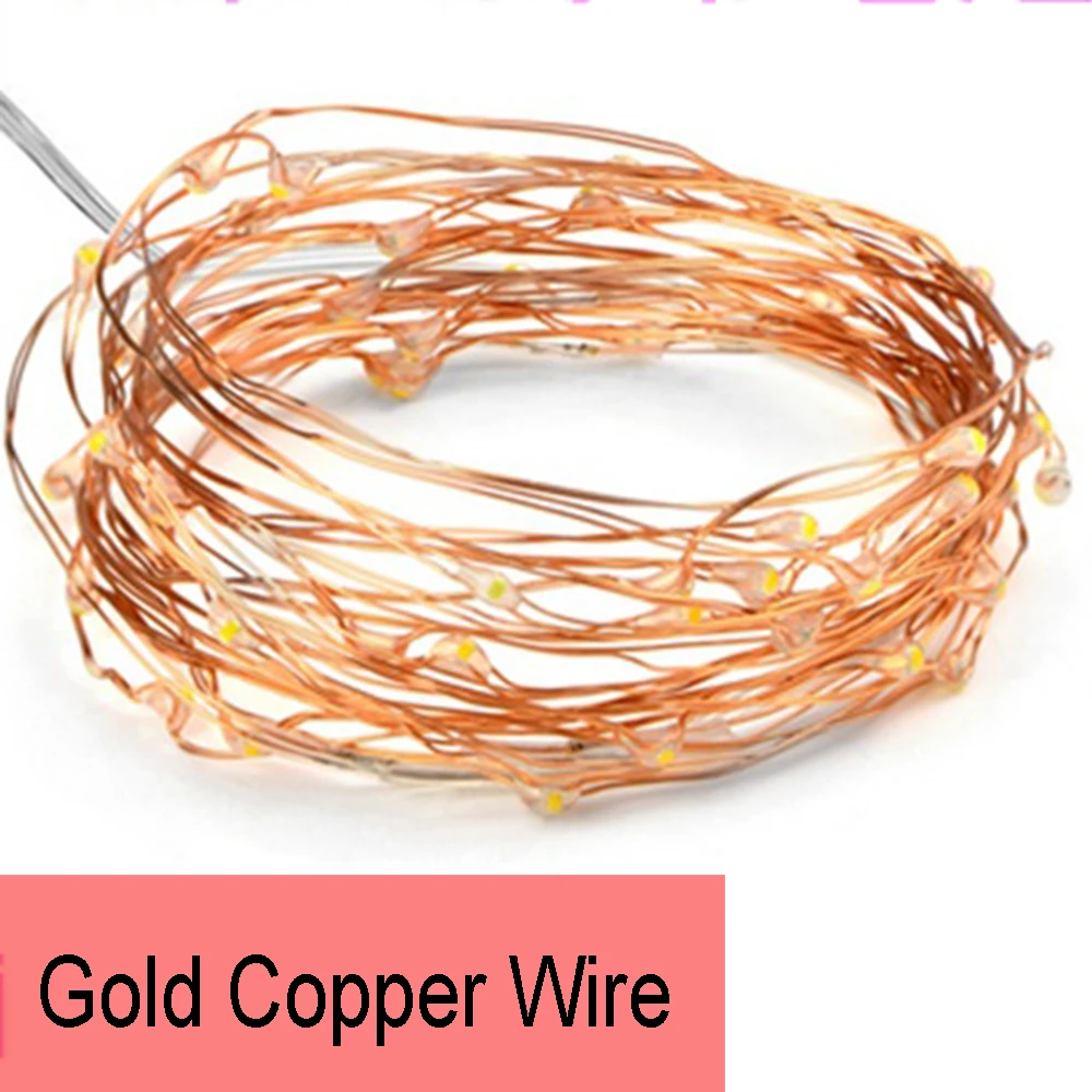 Праздничный светильник s медный/серебристый светодиодный 2 4 м 20 40 светодиодов на