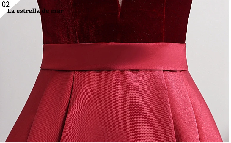 Vestido coctel2020 новые сексуальные бархатные атласные коктейльные платья трапециевидной формы с v-образным вырезом длиной до середины икры бордовые элегантные вечерние коктейльные платья