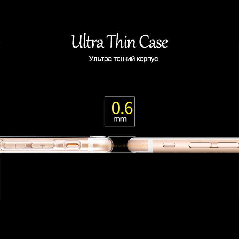 Прозрачные чехлы для iphone 6 силиконовый чехол 6S роскошный мягкий из ТПУ 6s plus Чехлы |