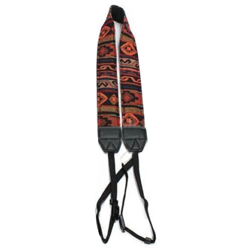 Retro Style Double Cotton Yard Colorful Pattern Camera Shoulder Neck Sling Hand Strap Belt