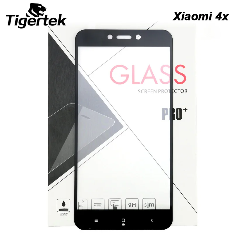 Tigertek Шелкография Полный Охват Закаленное Стекло-Экран Протектор Защитная Пленка