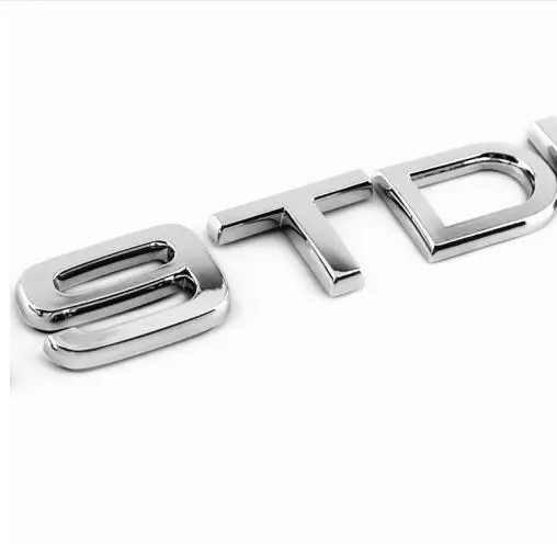 1 шт. хромированный серебристый ABS 9 TDI 2 0 7 A4 A6 A8 эмблема кузова автомобиля задний
