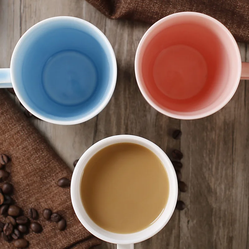 Современная короткая элегантная кружка из костяного фарфора с гравировкой для