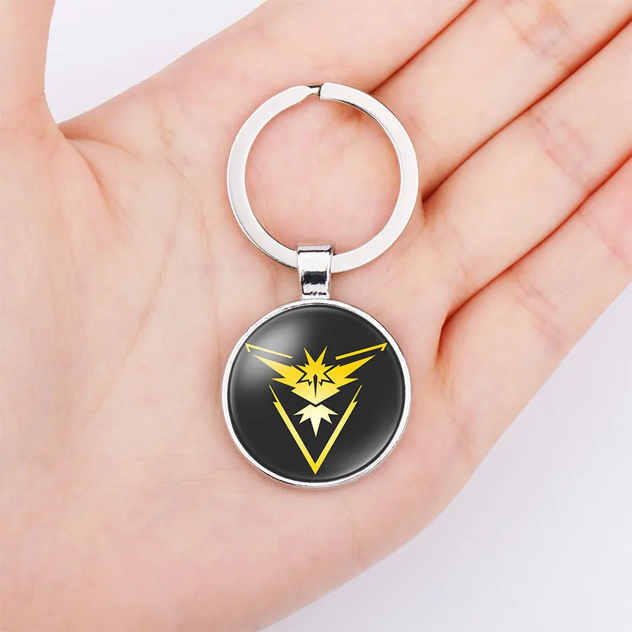 Карманный Монстры Мультфильм стеклянный брелок с кабошоном Pokemon Go три лагеря