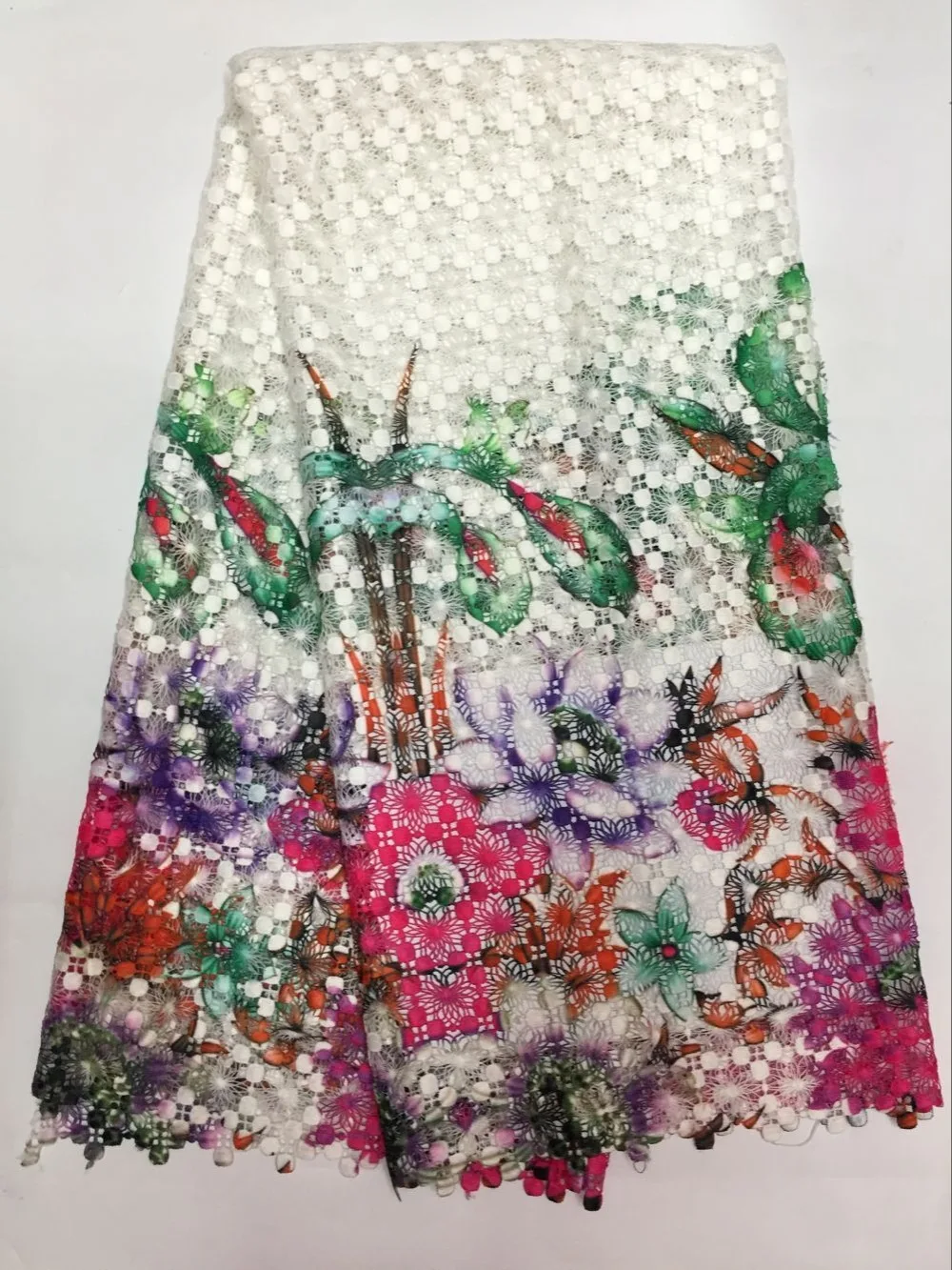 RF971 африканская гипюровая кружевная ткань для свадьбы французский шнур хаки