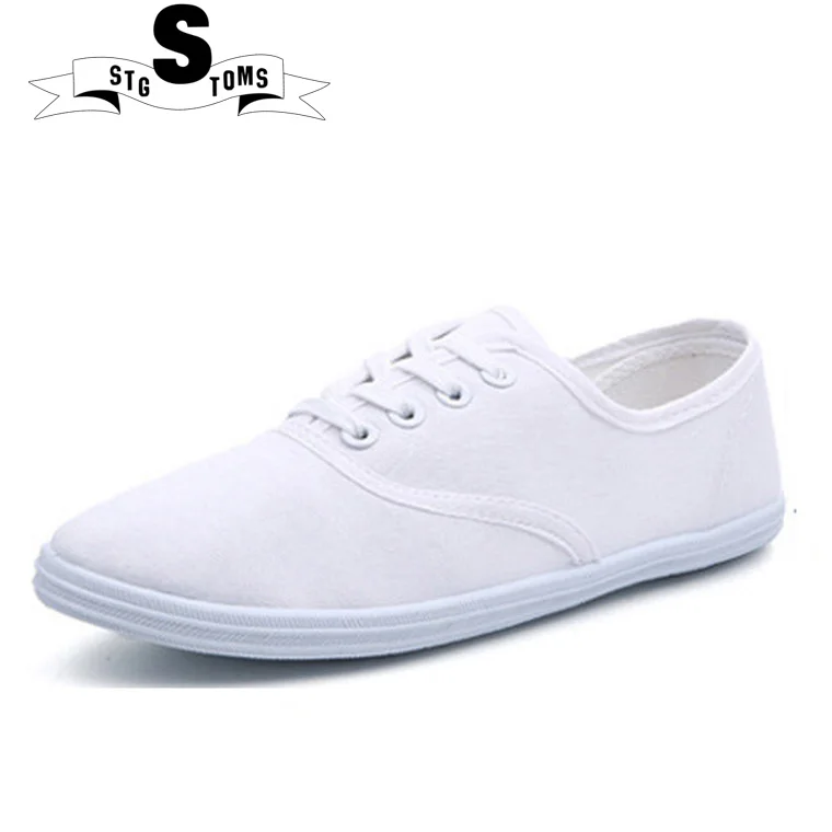 Осень 2016 Новое поступление классические женские парусиновые туфли легкие