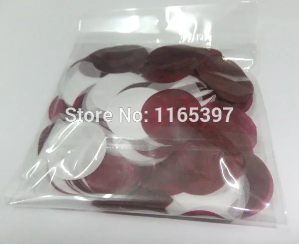 Freeshippвинтажные круглые бордовые белые конфетти из папиросной бумаги 1 кг 0 5 2 см