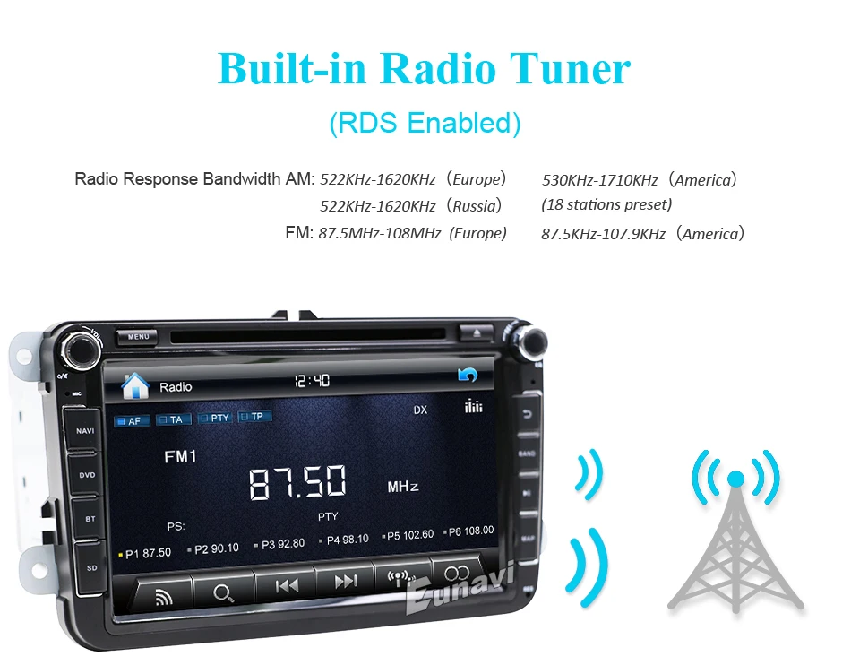 Eunavi 2 DIn автомобильный DVD 8' HD для VW POLO GTI GOLF 5 6 MK5 MK6 JETTA PASSAT B6 Touran Sharan с gps навигацией Радио RDS